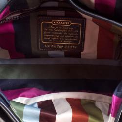 Pre Owned Coach Black Leather Flap Shoulder Bag