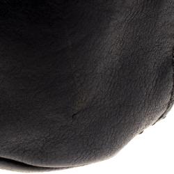 Pre Owned Coach Black Leather Flap Shoulder Bag