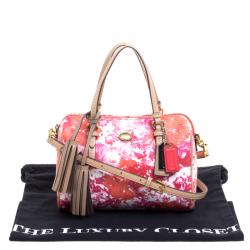Coach Multicolor Floral Print Coated Canvas Mini Bennett Satchel