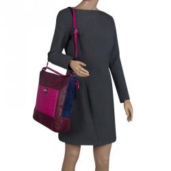 Pre Owned Coach Multicolor Leather and Suede Colorblock Park Hobo