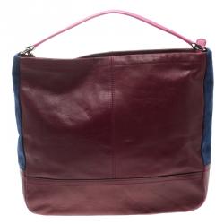 Pre Owned Coach Multicolor Leather and Suede Colorblock Park Hobo