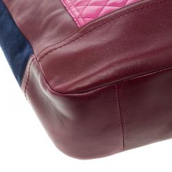 Pre Owned Coach Multicolor Leather and Suede Colorblock Park Hobo