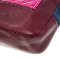 Pre Owned Coach Multicolor Leather and Suede Colorblock Park Hobo