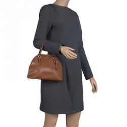 Coach Brown Leatehr Small Peyton Satchel