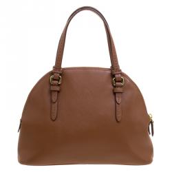 Coach Brown Leatehr Small Peyton Satchel