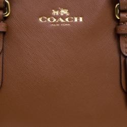 Coach Brown Leatehr Small Peyton Satchel