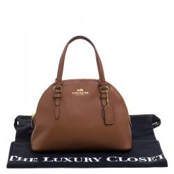 Coach Brown Leatehr Small Peyton Satchel