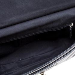 Coach Black Leather Turnlock Shoulder Bag