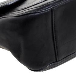 Coach Black Leather Turnlock Shoulder Bag