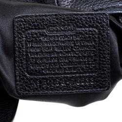 Pre Owned Coach Black Leather Turnlock Crossbody Bag