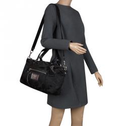 Coach Black Signature Canvas Poppy Satchel