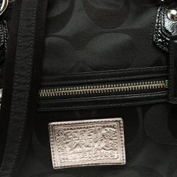 Coach Black Signature Canvas Poppy Satchel