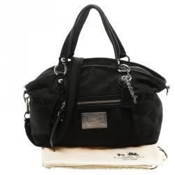 Coach Black Signature Canvas Poppy Satchel