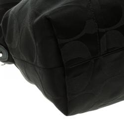 Coach Black Signature Canvas Poppy Satchel
