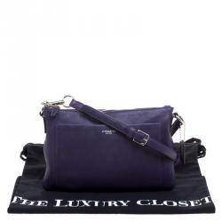 Pre Owned Coach Purple Leather Crossbody Bag