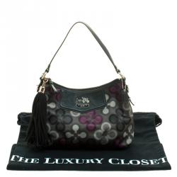 Pre Owned Coach Multicolor Satin Shoulder Bag