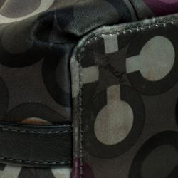Pre Owned Coach Multicolor Satin Shoulder Bag