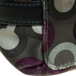 Pre Owned Coach Multicolor Satin Shoulder Bag