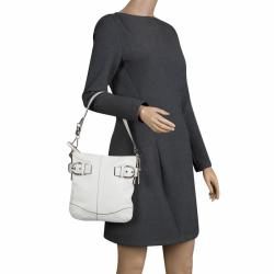 Coach White Leather Hobo
