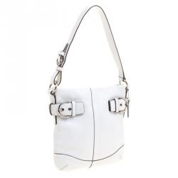 Coach White Leather Hobo