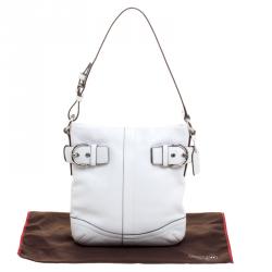 Coach White Leather Hobo