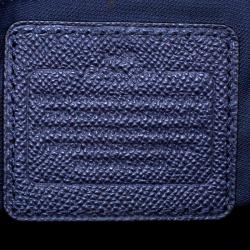 Coach Dark Blue Crossgrain Leather Turnlock Tote