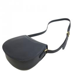 مملوكة مسبقًا Coach Navy Blue Pebbled Leather Shoulder Bag