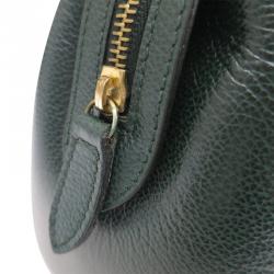 Pre Owned Coach Dark Green Leather Vintage Madison Sutton Satchel