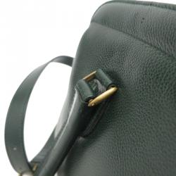 Pre Owned Coach Dark Green Leather Vintage Madison Sutton Satchel