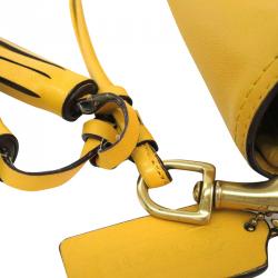 Pre Owned Coach Yellow Leather Legacy Penny Shoulder Bag