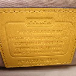 Pre Owned Coach Yellow Leather Legacy Penny Shoulder Bag