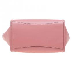 Pre Owned Coach Pink Leather Caryall Top Handle Bag