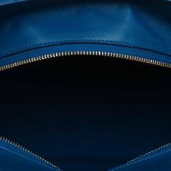 Coach Blue Leather Swagger Carryall Top Handle Bag