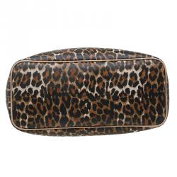 Coach Brown Leopard Print Coated Canvas Metro Ocelot Tote