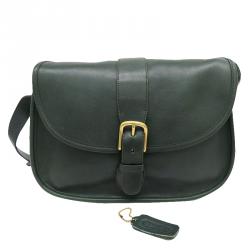 Coach Black Leather Saddle Shoulder Bag 