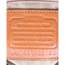 Coach Tan Pebbled Leather Satchel Bag