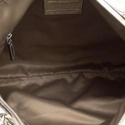 Pre Owned Coach Beige Fabric Signature Glam Tote