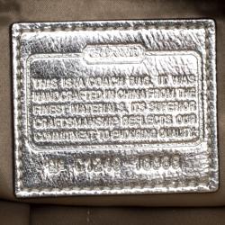 Pre Owned Coach Beige Fabric Signature Glam Tote