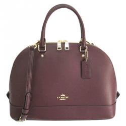 Coach Bordeaux Leather Sierra Dome Satchel Bag
