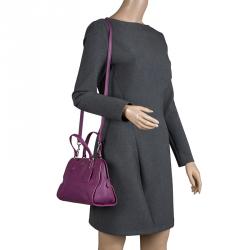Coach Plum Grain Leather Mini Nolita Satchel