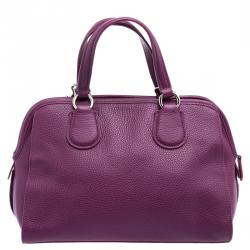 Coach Plum Grain Leather Mini Nolita Satchel