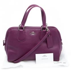 Coach Plum Grain Leather Mini Nolita Satchel