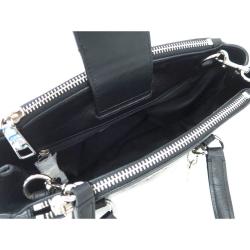 Pre Owned Coach Black Signature Canvas/Leather Stanton Carryall 26 Tote