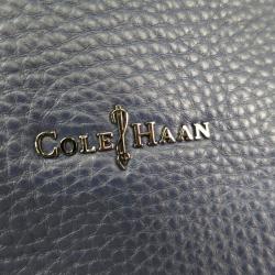 Pre Owned Cole Haan Red/Blue Pebbled Leather Tassel Shopper Tote