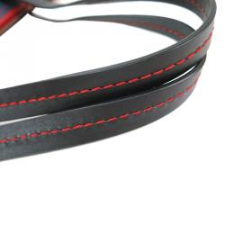 Pre Owned Cole Haan Red/Blue Pebbled Leather Tassel Shopper Tote