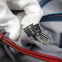 Pre Owned Cole Haan Red/Blue Pebbled Leather Tassel Shopper Tote