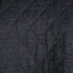 Pre Owned Comme des Garcons Grey Wool Quilted Scallop Hem Detail Top M