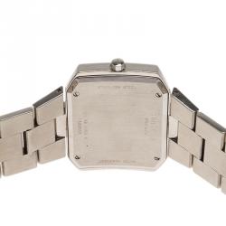 Concord Silver Stainless Steel La Scala Tonneau Horizontal Diamonds Women's Wristwatch 38MM