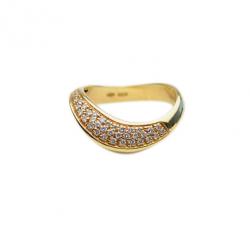 Damiani 18KT Yellow Gold Diamond "Dunes" Ring Size 54.5