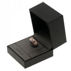 Damiani D.Icon Cappuccino Ceramic 18k Rose Gold Ring Size 51
